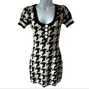 Betsey Johnson Houndstooth Knit Dress (Vintage)